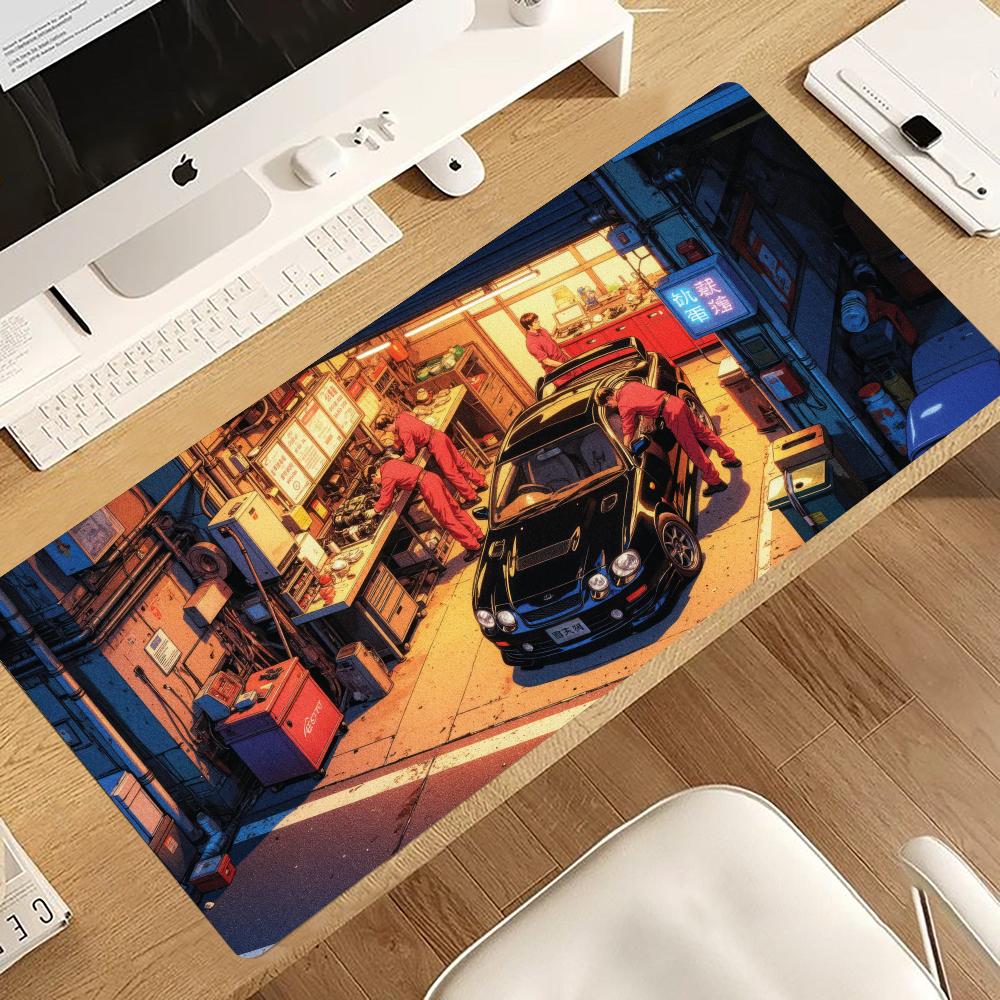 Gaming Accessories Shop - Коврик для мыши в стиле ретро-автосервиса,